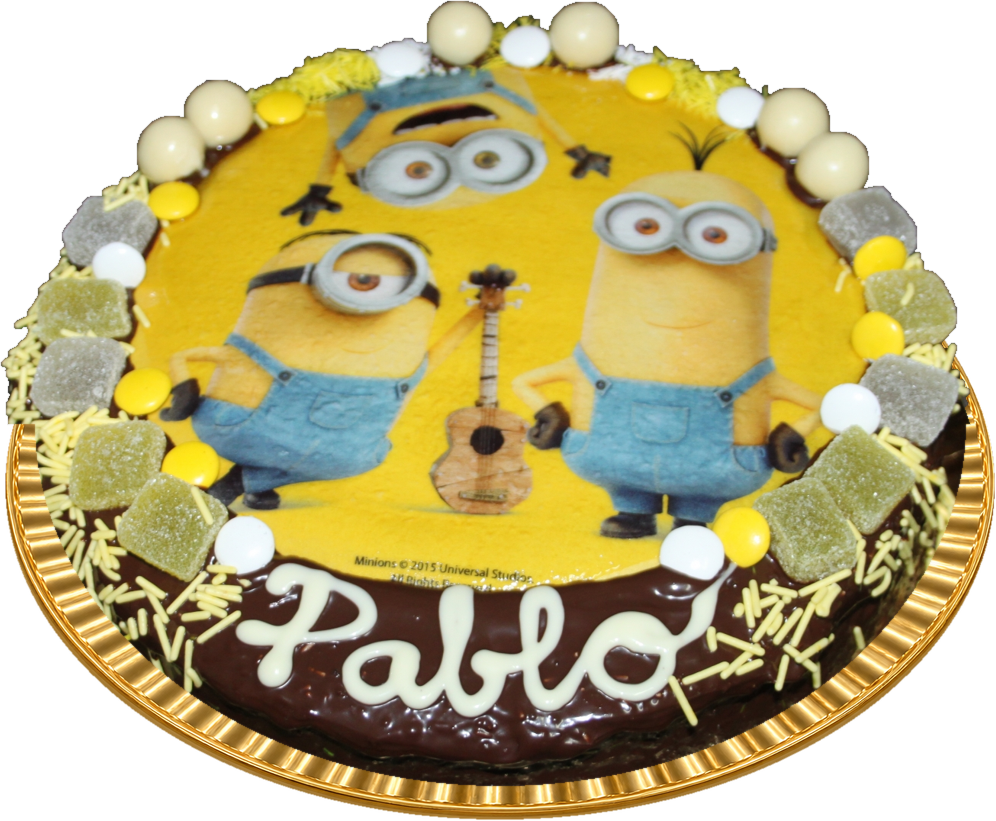 Tarta de cumpleaños oblea Minions