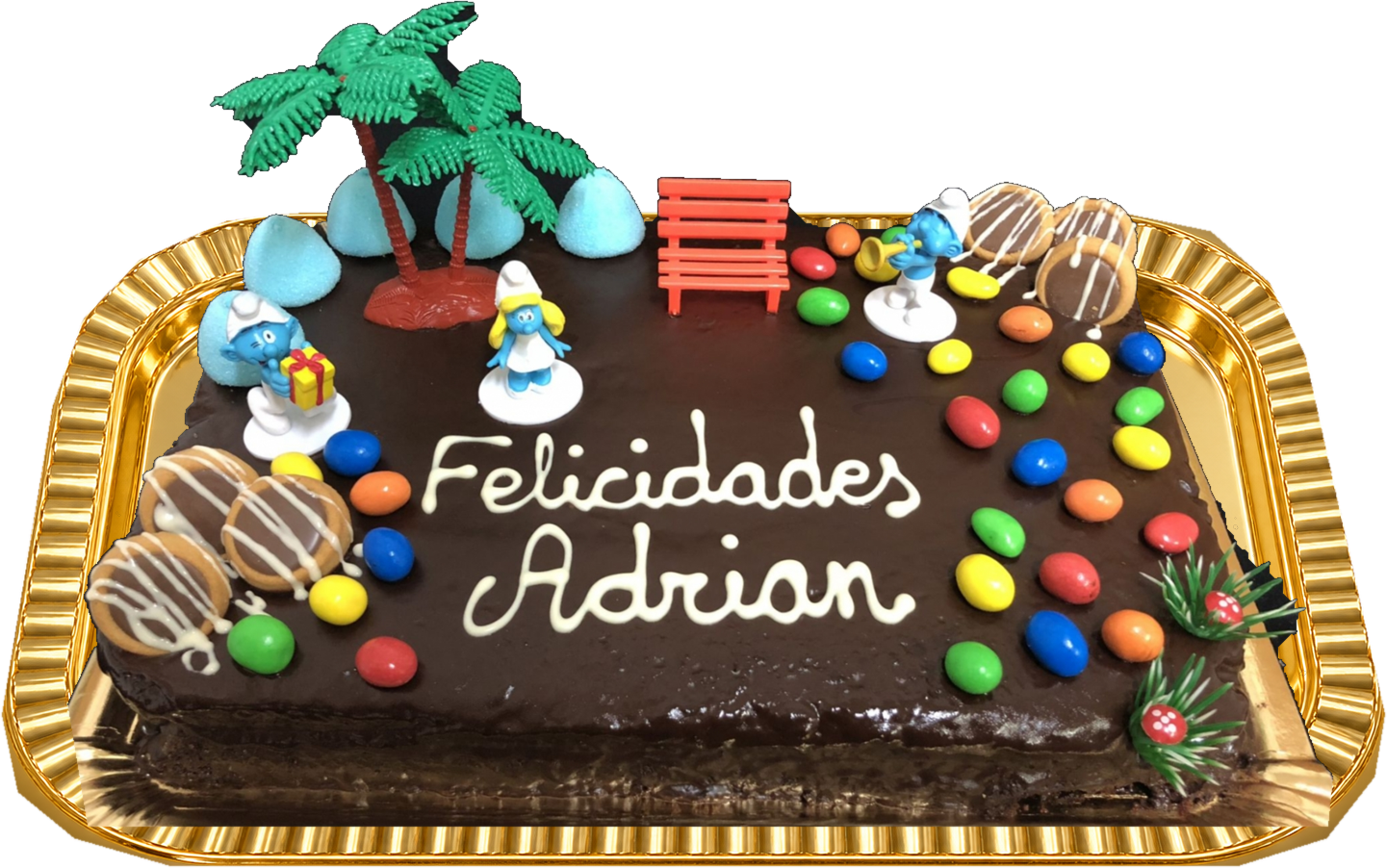 Tarta cumple kit Pitufos