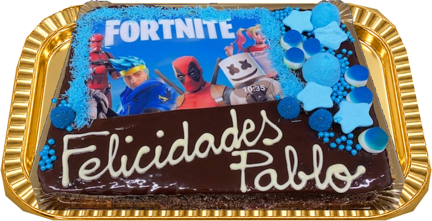Tarta cumple oblea Fortnite
