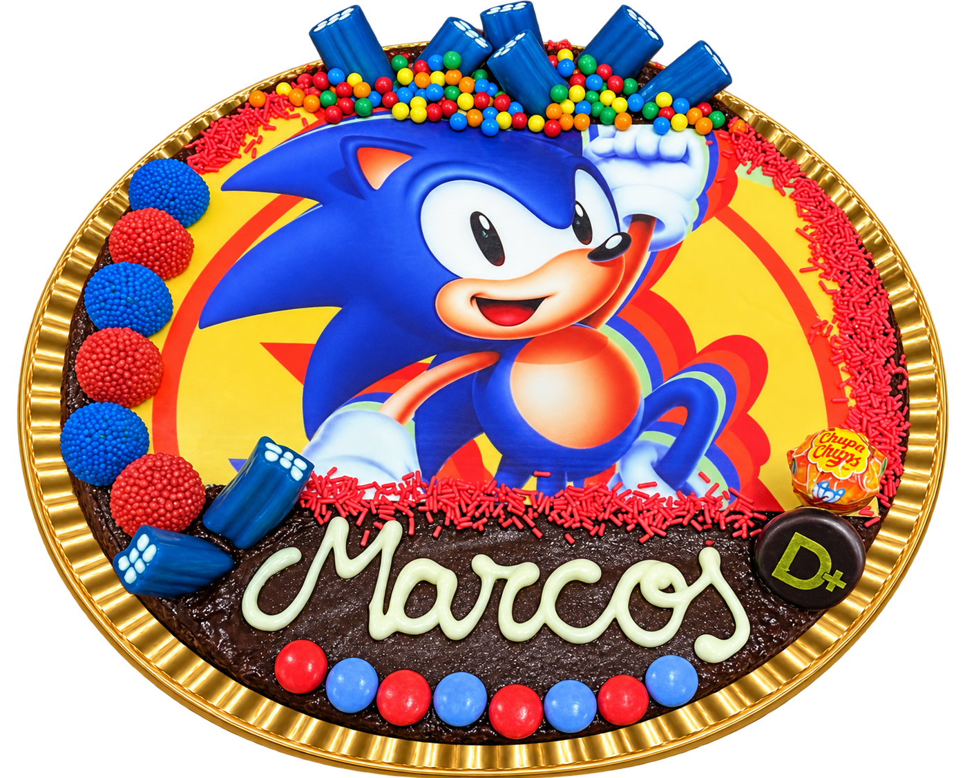 Tarta de cumple Sonic