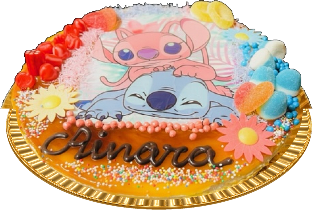 Tarta cumpleaños Lilo y Stitch Nata-Yema