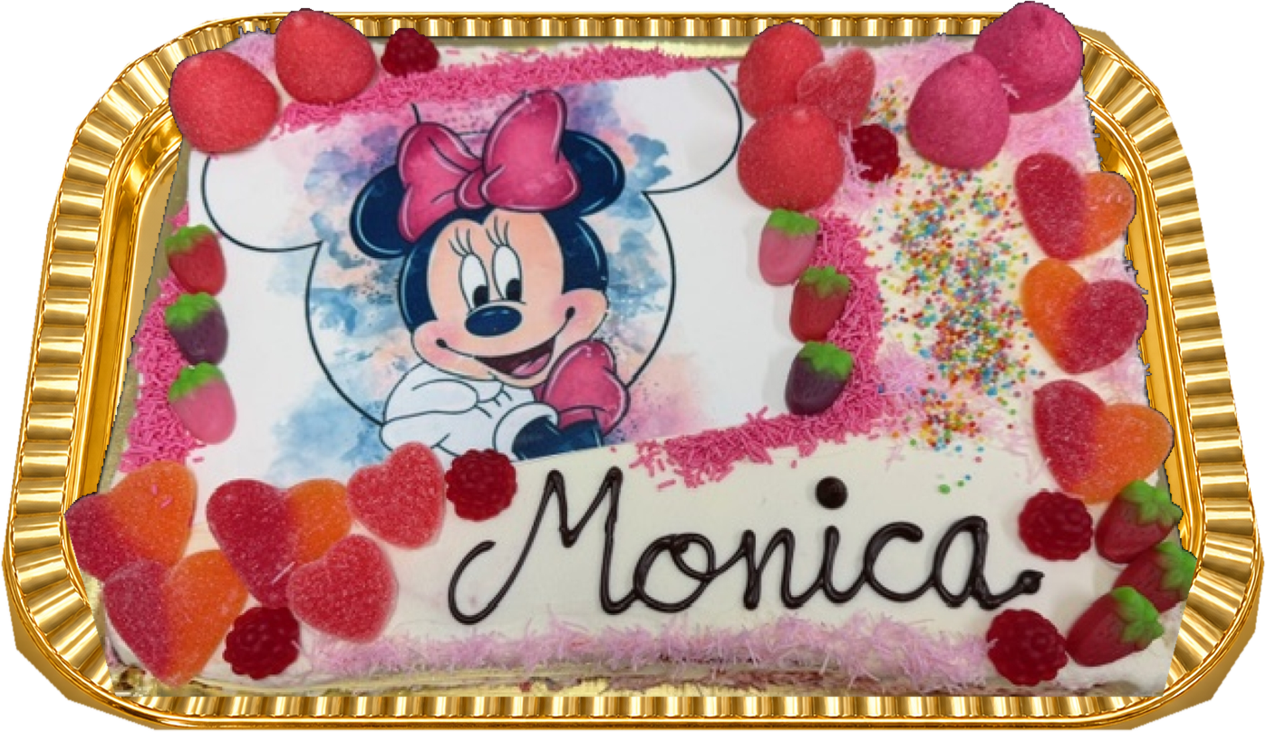 Tarta cumpleaños oblea Minnie