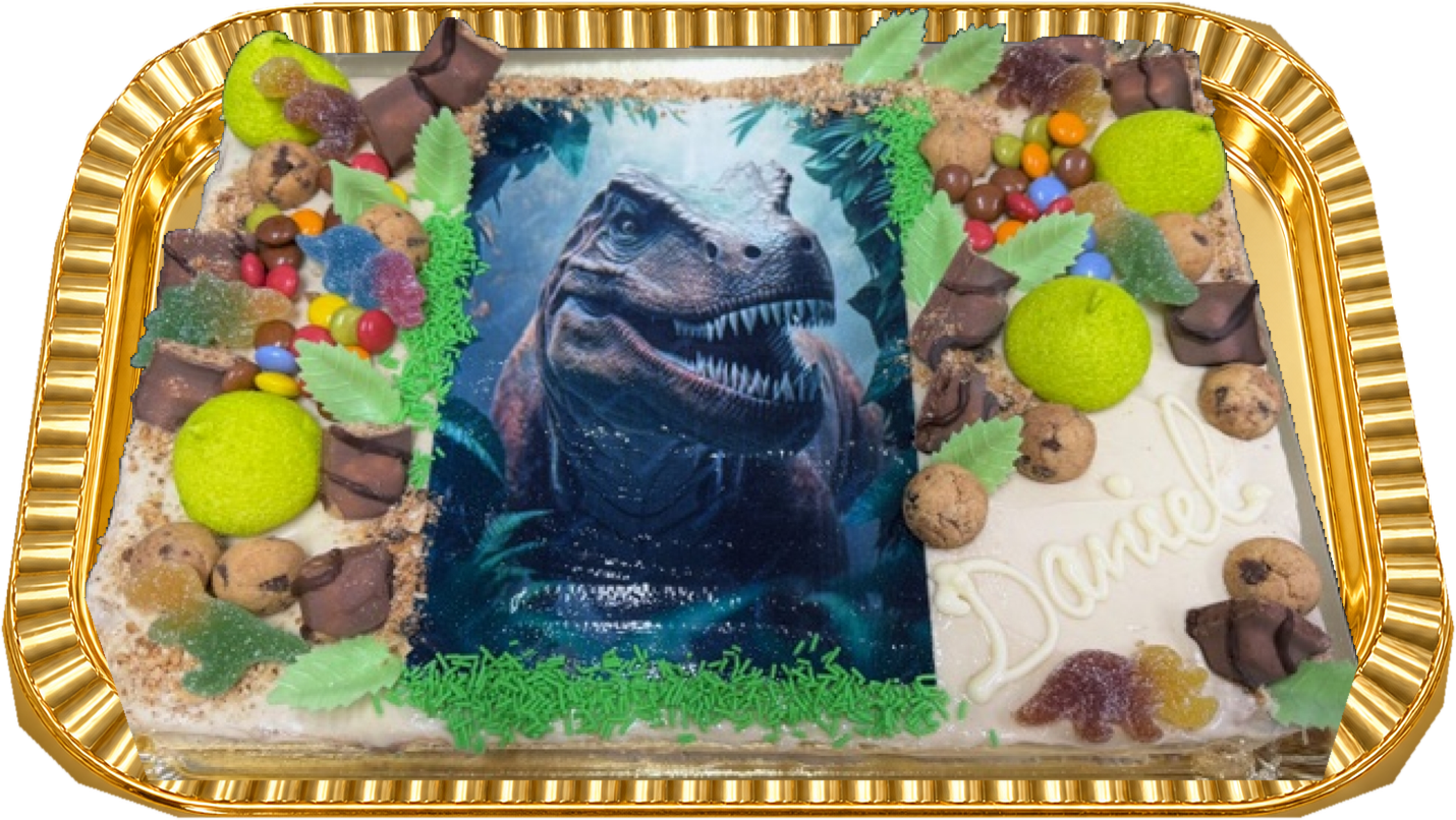 Tarta cumple oblea Dinosaurio