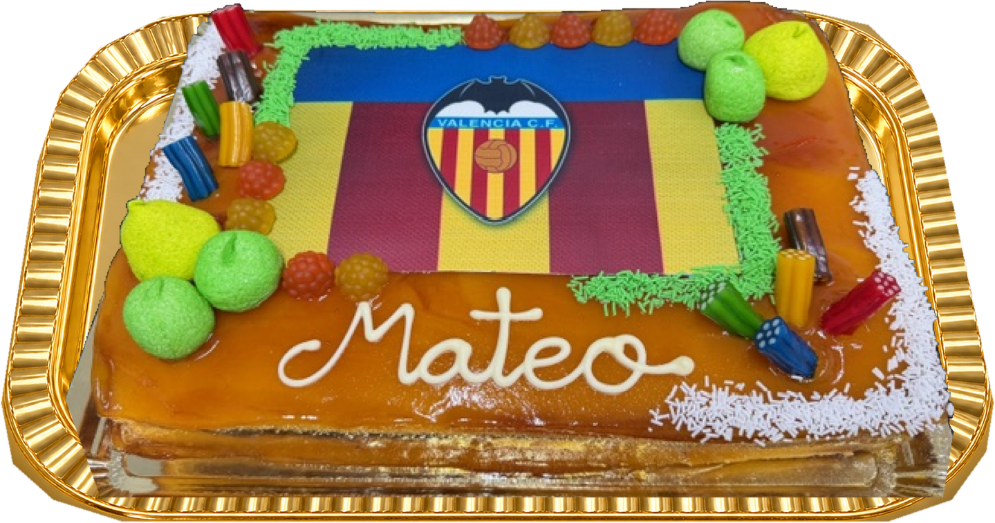 Tarta cumpleaños oblea escudo Valencia