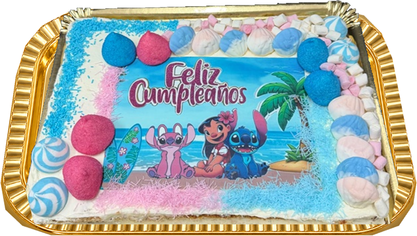 Tarta cumple oblea Lilo y Stitch