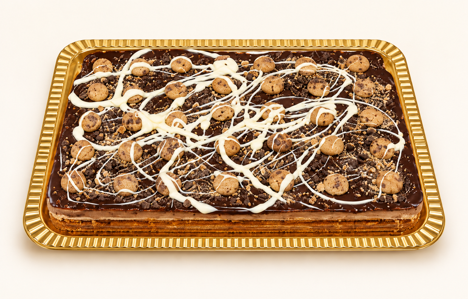 Tarta semifría cuadrada de Cookies