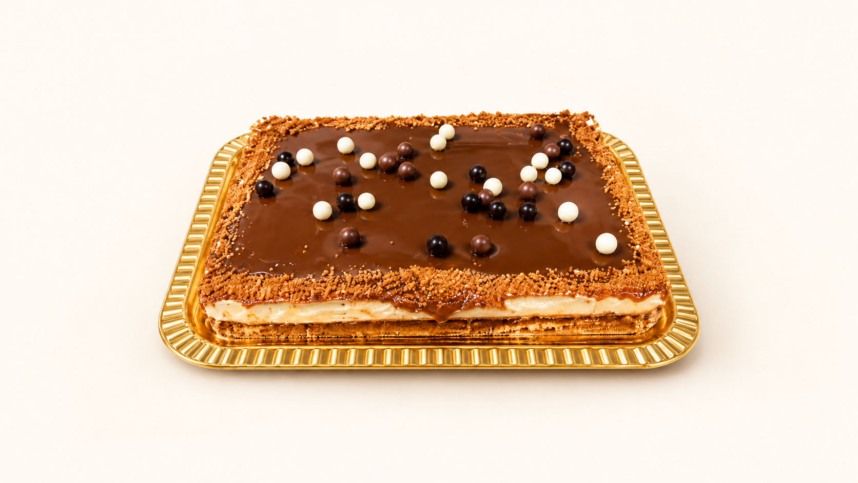 Tarta semifría cuadrada de Queso Dulce de Leche