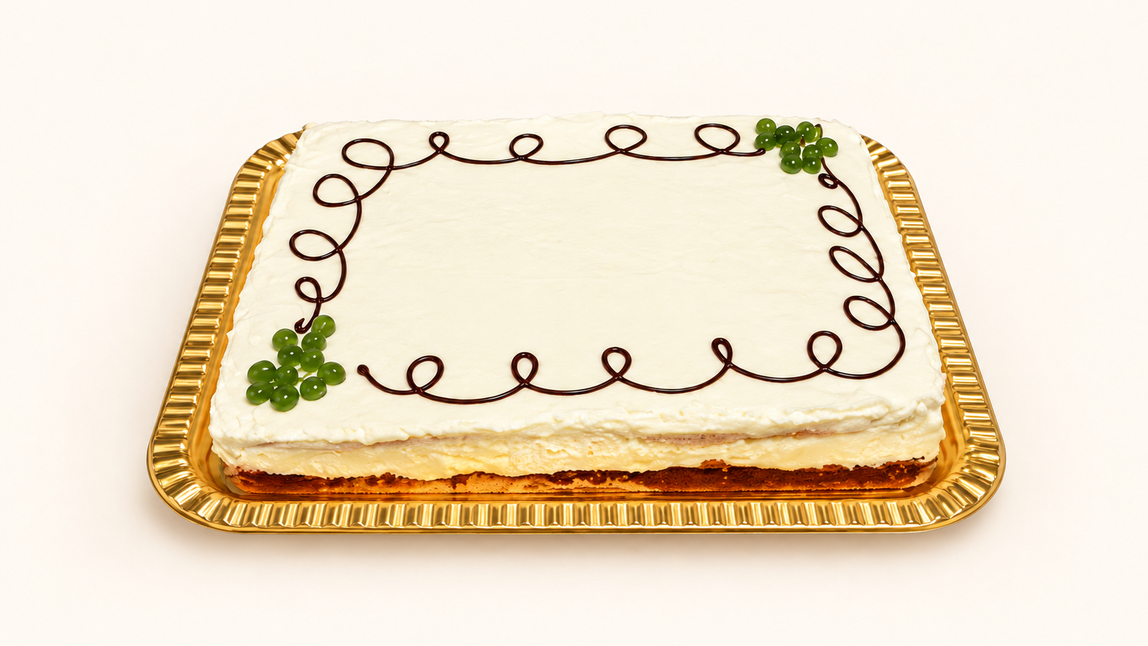 Tarta semifría cuadrada de Mango y Choco Blanco