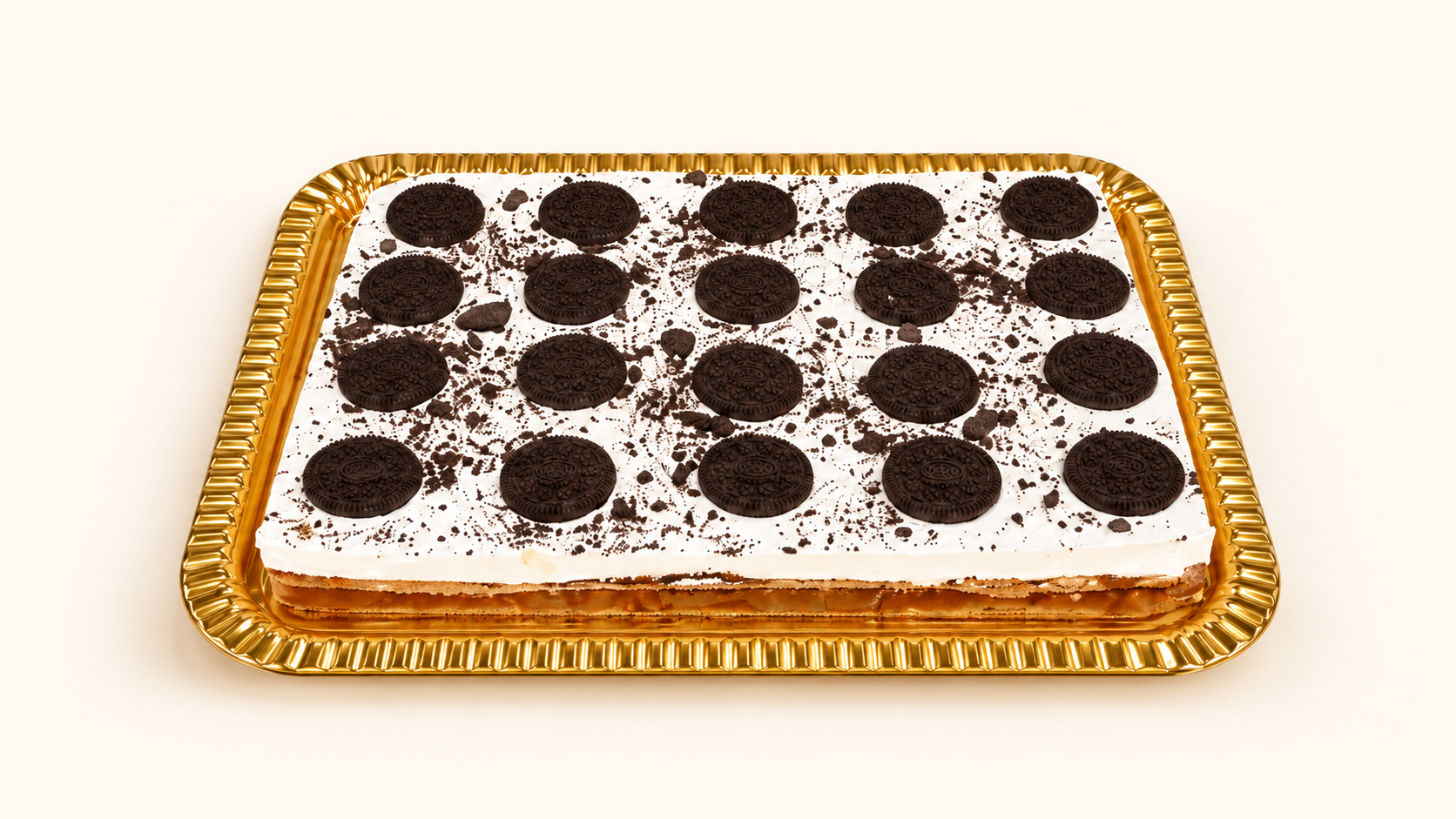 Tarta semifría cuadrada de Oreo