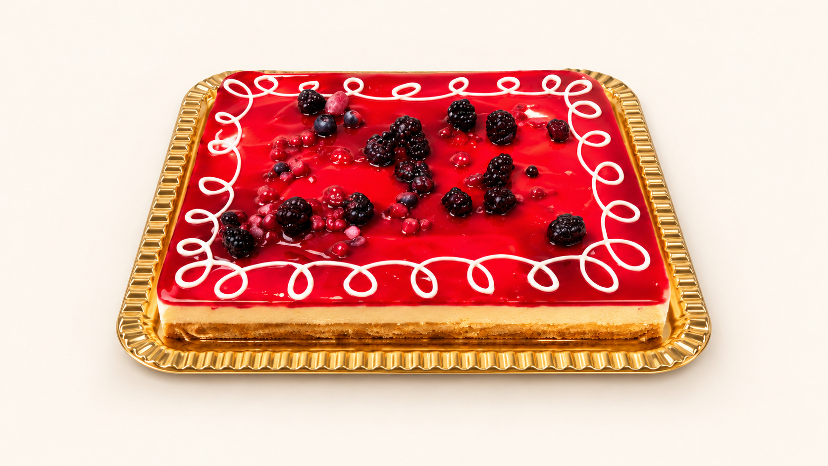 Tarta semifría cuadrada de Queso Fresa