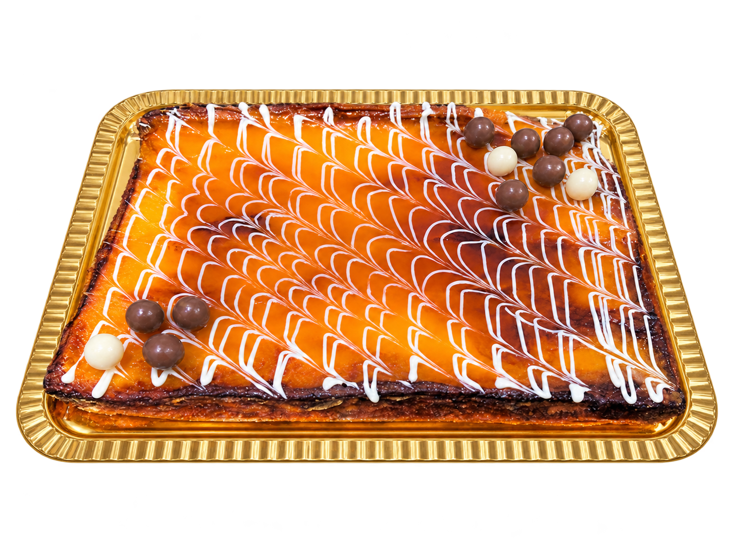 Tarta semifría cuadrada de Pastel nata yema