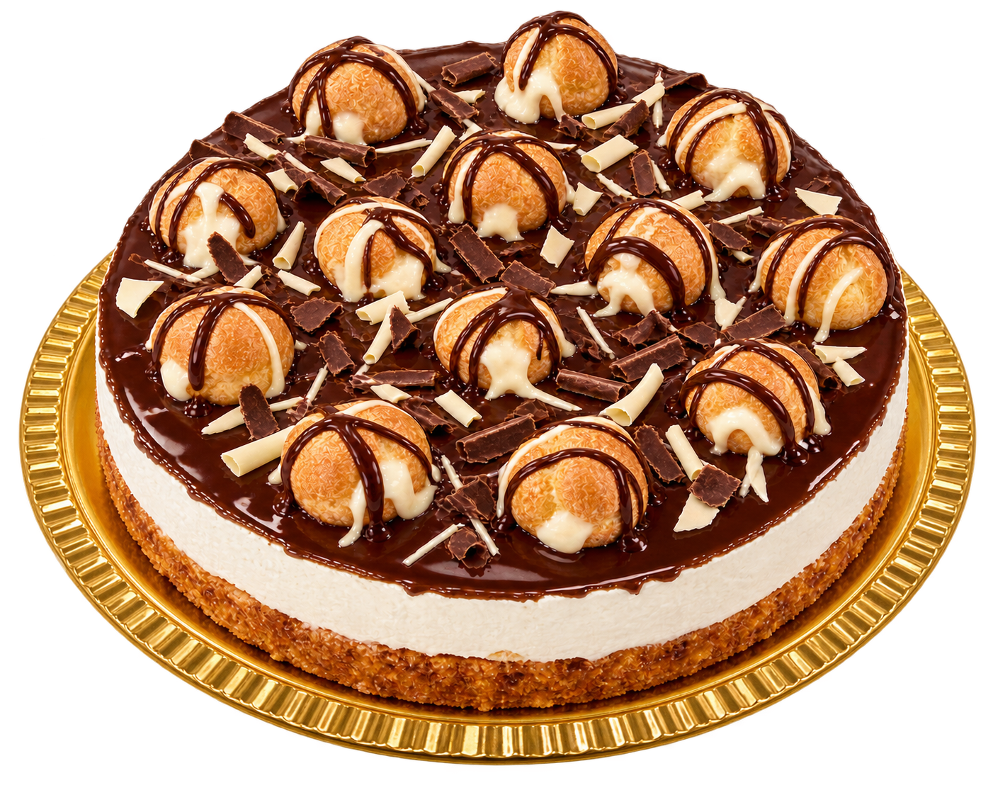 Semifrío Profiteroles, tarta semifría redonda