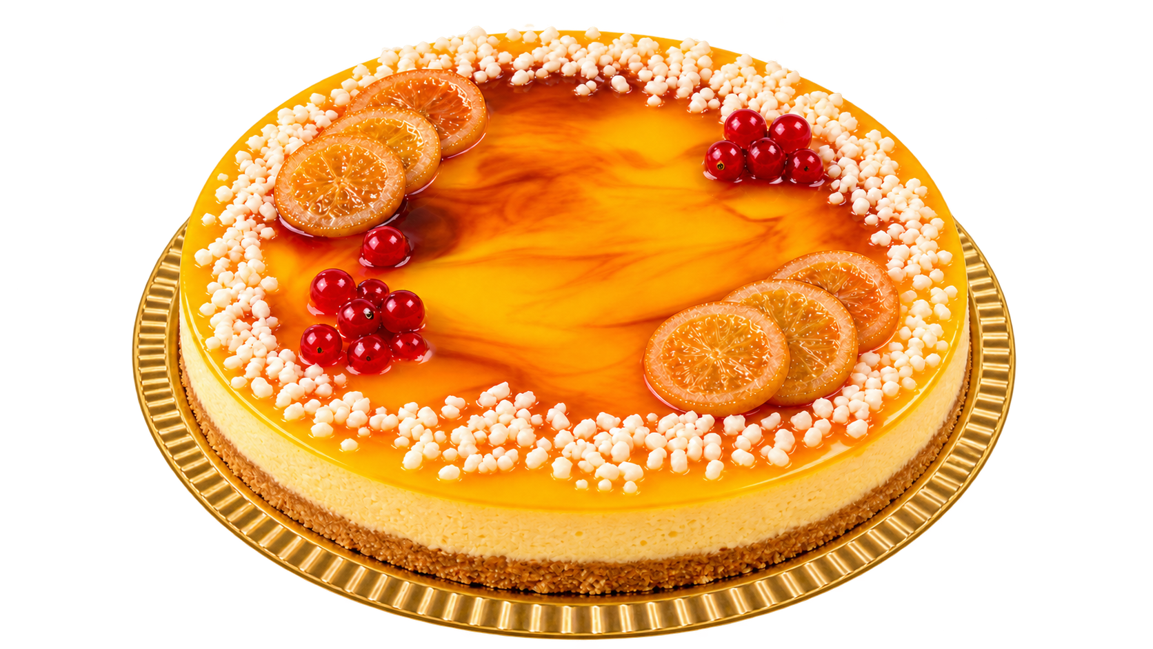 Semifrío Queso con naranja, tarta semifría redonda