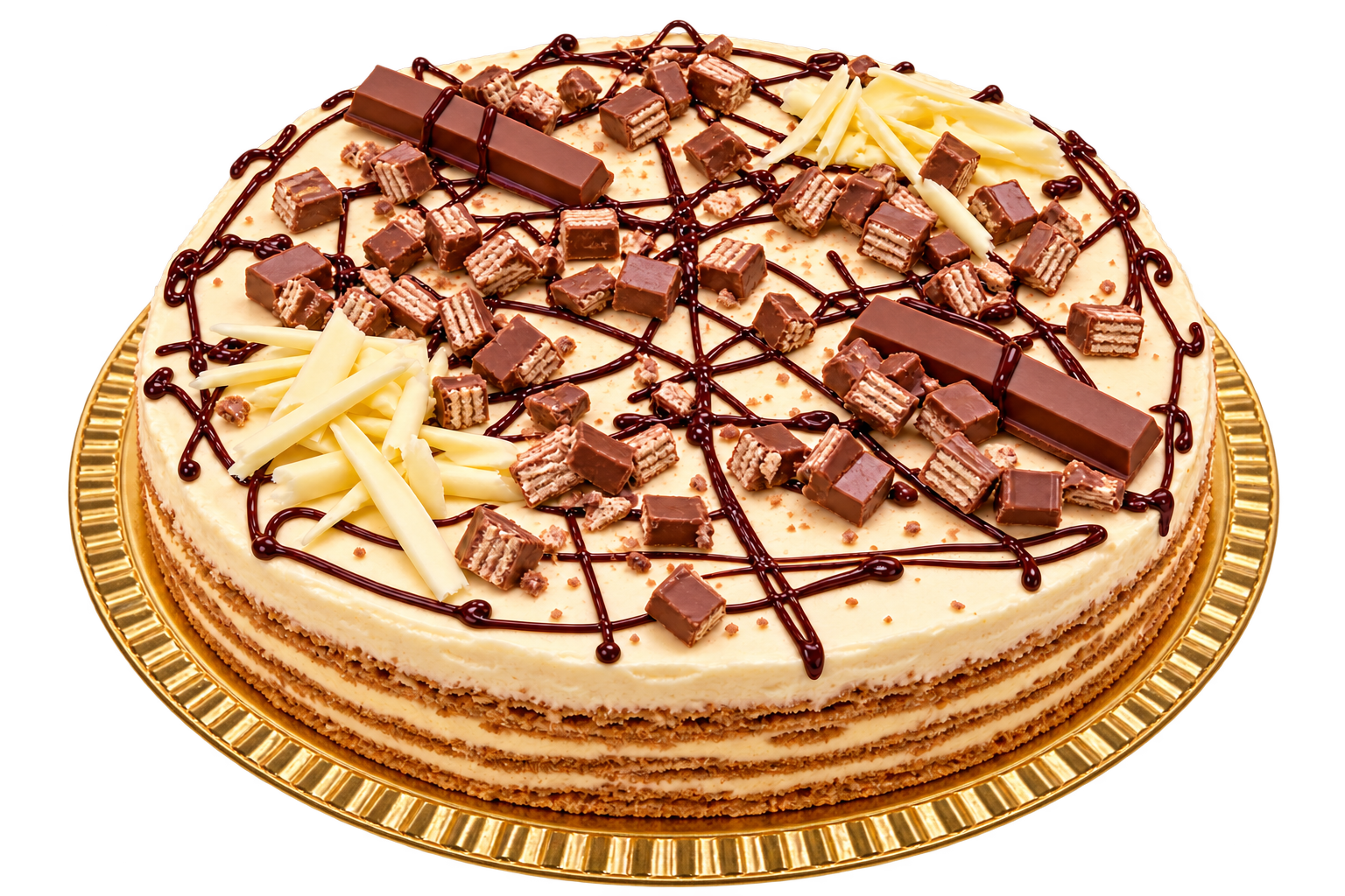 Semifrío Kit Kat, tarta semifría redonda
