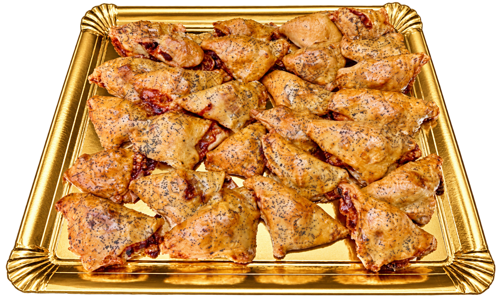 Triangulos queso de cabra y bacon