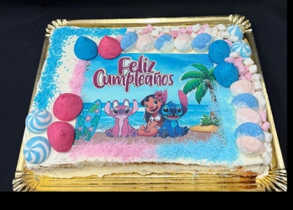 Imagen Tarta cumple oblea  Lilo y Stitch