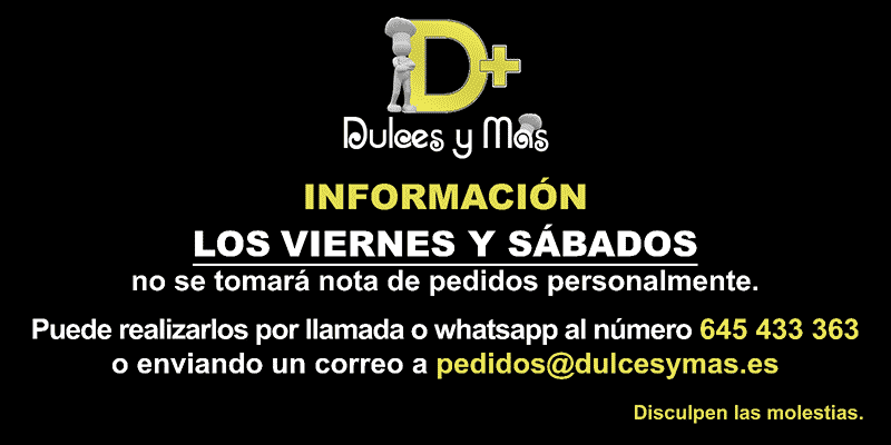 Fines de semana no recogemos pedidos nuevos en tienda